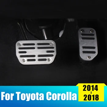 Aliuminio lydinio Automobilių Koja Kuro Pedalą Stabdžių Pedalą Padengti Trinkelėmis Toyota Corolla E160 E170 2016 2017 2018 Priedai