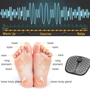 Foot Massager Elektros EMS Foot Massager Belaidžio Kojų Raumenų Stimuliatorius Kilimėlis Pėdų Masažas, Fizioterapija, Atgaivinti