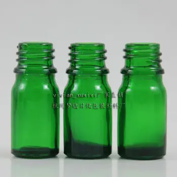 5ml žalias Stiklas eterinio Aliejaus Buteliukas Be jokių bžūp,galėtų suderinti su purkštuvu/siurblys/užkratas kepurės,stiklo taros,18mm