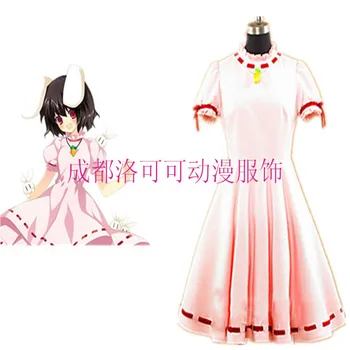 Anime TouHou Project Cosplay Inaba Tewi Cos Helovinas Šalis Aukštos Kokybės Lolita Dress Kostiumai Vyrams, Moterims