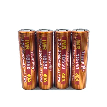 TrustFire IMR 18650 3000mAh), 3,7 V 40A 11.1 Wh Aukštos Norma Įkrovimo Baterija (akumuliatorius Ličio Baterijų, už E-cigaretės LED Žibintuvėlis