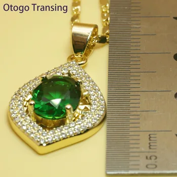 Otogo Transing Aukštos Kokybės Papuošalų rinkinys aukso spalvos Cristal šalies Dėklas Green Crystal 