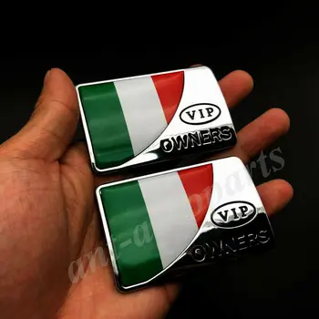 2x Metalo Italija italijos Vėliava Automobilio Logotipas Ženklelis Motociklų Lipdukai Lipdukas Lauktuvės