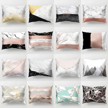 Marmuro serijos pagalvės užvalkalą Minkštas Geometrinis Pagalvėlė Padengti 30x50 rausva juoda Sujungimas Pagalvę Padengti Miegamasis, Sofa Dekoro pagalvę padengti