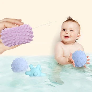 Pilnas Komplektas Baby Vonios Žaislai Vandens Tekstūra Multi Kamuolį Liesti Ranka Toy 's Lytėjimo Pojūčius SwimmingToy Švelnus Masažas