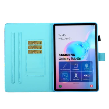 Dangtelis Skirtas Samsung Tab S6 10.5 colio Animacinių filmų Odinis dėklas, Skirtas Samsung Galaxy Tab S6 10.5 SM-T860 T865 2019 10.5 Tabletę Apima Atvejus