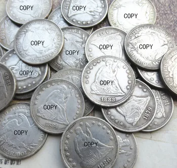 JAV Monetų, visas komplektas(1840-1891)-P-TAIGI,-CC 78pcs Laisvės Sėdi Ketvirtį Dolerių Mažmeninės Kopijuoti Monetas