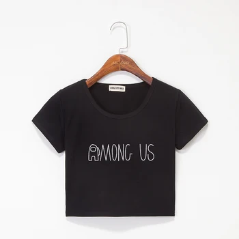 Tarp Mūsų Marškinėlius, O-Kaklo Trumpomis Rankovėmis Moterims Tshirts Unisex Streetwear 2020 Vaizdo Žaidimai Harajuku Tarp Mūsų Drabužiai, Marškinėliai