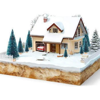35 VNT Miniatiūrinių Kalėdų Eglutė Dirbtinis Sniegas, Šaltis Medžių, Pušų Kalėdų 