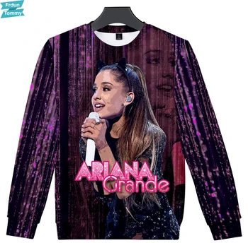 Ariana Grande 3D Atspausdintas O-Kaklo Megztiniai Moterų/Vyrų Mados ilgomis Rankovėmis Palaidinukė Karšto Pardavimo Madingų Drabužių Streetwear 2019