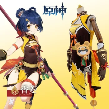 Anime Žaidimas Genshin Poveikio Xiangling Originalus Odos Mūšis Vienodas Spalvingas Apranga Cosplay Kostiumas Helovinas Nemokamas Pristatymas 2021New