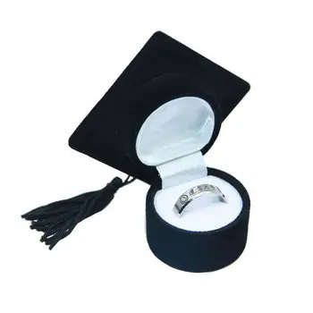 Mados Naujų Bakalauro ' s Hat Papuošalų Dėžutės Saugojimo Bylos Žiedas Turėtojas Baigimo Ceremonija T4MD