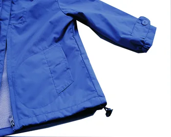 2020 naują Atsitiktinis Paprasta stora šilta geltona blue coat amžius 1 - 6 metų amžiaus berniukas vaikai Gobtuvu Mygtuką kišenė outwears