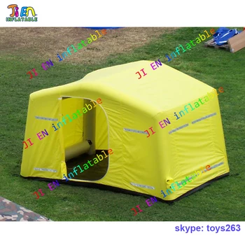 3x3m oro stora pripučiami kupolas-palapinė stovyklavimui / geltona lauko kupolas-palapinė vaikams miegoti per pripučiami veja įvykius, palapinė