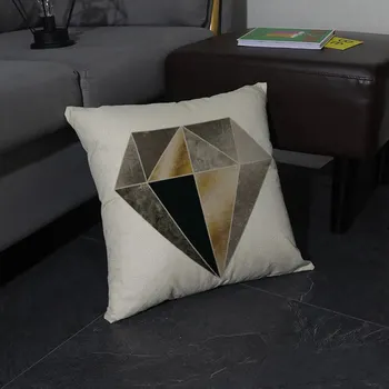 Naujas Geometrinis Pagalvėlių Apvalkalus 45x45cm Kryžiaus Trikampio formos Šešiakampis Spausdinti Lino Mesti Pagalvės užvalkalą Padengti Sofa/Namų Dekoro Užvalkalas