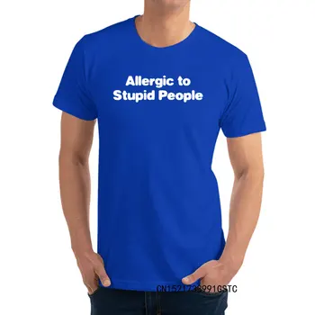 Vasaros Alergiškas Kvailų Žmonių marškinėliai Įrengtas Tėvo Diena Trumpas Rankovės O-Kaklo Marškinėliai Medvilnės Vyrų Grupė Tee Marškinėliai