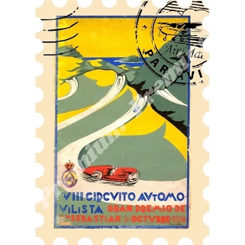 San Sebastianas, suvenyrų magnetas derliaus turizmo plakatas