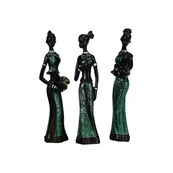 2 Vnt Afrikos Moterų Figūrėlės Dekoratyvinės Skulptūros, Papuošalai Genčių Ponios Statulos Namų Puošybai Vakarų Meno Juoda Retro Dovanos