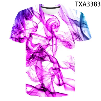2020 Naujas Vasaros 3D T Shirts Dūmų Atsitiktinis Vyrų, Moterų, Vaikų Mados Trumpas Rankovės Berniukas mergaitė Vaikai Atspausdintas T-shirt Viršūnes Tee