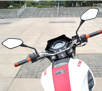Anglies Pluošto Modelis Universalus 10mm Motocycle Veidrodis Moto galinio vaizdo Šoniniai Veidrodėliai Honda VFR1200F 800X 250F RC212V NC700 FORZA