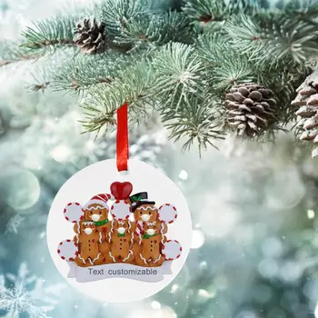 Karantino Kalėdų Medžio Apdaila 2020 Asmeninį Bear Šeimos Individualų Kalėdų Dekoravimo Rinkinį Kūrybos Dovana Šeimai