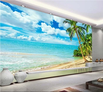 Pasirinktinius nuotraukų foną, Havajai paplūdimio freskomis už kambarį, miegamąjį, TV foną, sienos vandeniui papel de parede
