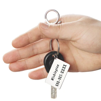 Custom keychain Asmeninį raktą, gali būti išgraviruotas tekstas anti-lost Aikštėje titano plieno klavišą Sporto pritaikoma dovana