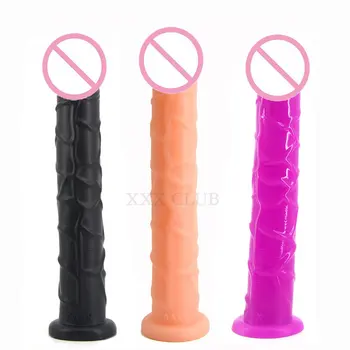 Originalus FAAK 33.5*5.6 cm ilgio minkštas dildo, didelis penis su siurbimo taurės, jokio kvapo Dong moterų masturbacija, sekso žaislai moterims