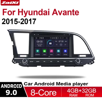 ZaiXi 4GB android 9.0 automobilių dvd grotuvas Hyundai Avante~2017 Multimedia, GPS Navigacijos Žemėlapių Autoradio 