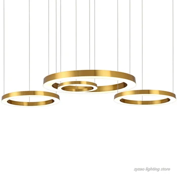 Post-moderni Prabanga LED Aukso Žiedas Sieniniai šviestuvai Biuro Drabužių Parduotuvė Villa Paprasta Hanglamp Kambarį Namų Dekoro priedai veltiniams, vilna Lempa
