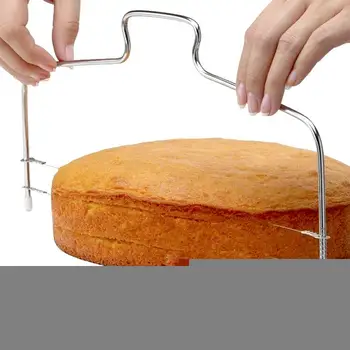 Kepimo Įrankius, Pyragai, Nerūdijančio Plieno, Reguliuojamas 2-Wire Dual-Sluoksnių Torto Pjovimo Peilis Tortas Dekoravimo Priemonė, Virtuvės Reikmenys