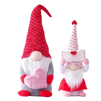 Valentino Dieną Tomte Gnome Papuošalai švedijos Gnome Pliušinis Lėlės Rankų darbo Gnome F3MB