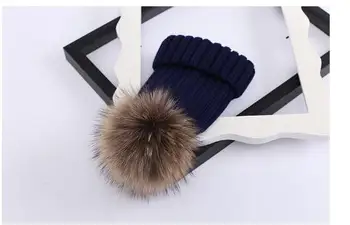50pcs/daug fedex greitai korėjos stiliaus moteris atsitiktinis žiemos megzti beanies lady kailio kamuolys skrybėlę