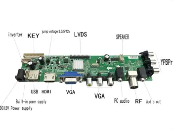 Už B170PW06 Prieš 2 1 440 X 900 skydelis 1driver lempų Valdymo ler Valdybos DVB-T2 HDMI, DVB-T, DVB-C TV VGA, USB, AV RF LCD 30pin