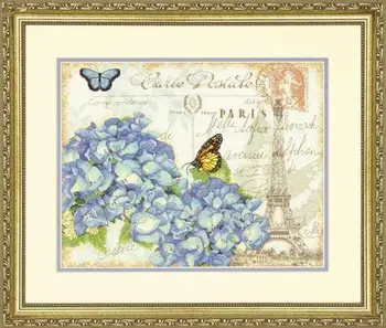 Skaičiuojami Kryželiu Rinkinys Paris Hydrangea Gėlių Žiedai Dim 70-35307 35307 Mielas Aukso Kolekcija