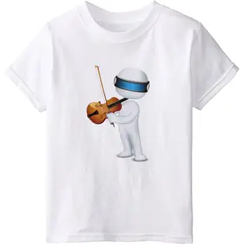 Vaikai Spausdinimo Trumpas Rankovėmis Marškinėliai Medvilnės Animacinių filmų Mergina T-shirt Viršuje Baltos Apvalios Kaklo Berniukai Marškinėlius Vaikų Vasaros Kasdienių Drabužių