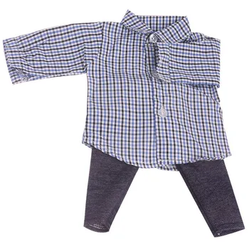 18 colių Mergaičių lėlės drabužiai Amerikos naujagimių Naujas pledas marškiniai ir kelnės žaislai suknelė tinka 43 cm kūdikių lėlės c803