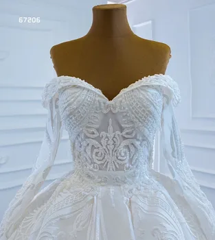 Prabanga Dubajus Arabų Dubajus Vestuvių Suknelės, Nėriniai Ilgomis Rankovėmis Vien Kaklo Aplikacijos Vestuvių Nuotakos Oficialią Chalatai Vestuvės Dress