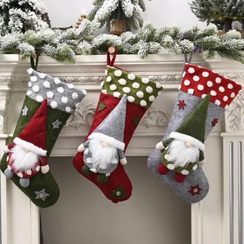 3Pc Asmeniniams Kalėdų Kojinės, papuošalai Kalėdų Židinys Kabantys Papuošalai Šeimos Švenčių dekoravimas