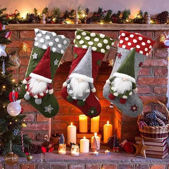 3Pc Asmeniniams Kalėdų Kojinės, papuošalai Kalėdų Židinys Kabantys Papuošalai Šeimos Švenčių dekoravimas