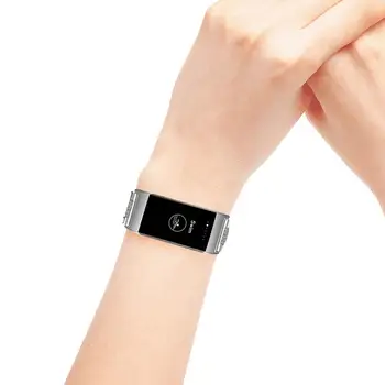 Smart Žiūrėti Dirželis Nerūdijančio Plieno, Metalo, Deimantiniai X Grandinės Tarp Diržu, Fitbit Mokestis 3 Mažos 5.5-7.2 Cm Smart Watchband