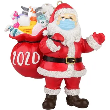 Kalėdų Rašalinis Vyras Galvos Pakabukas Dervos trimatis Kaukė Santa Claus Pakabukas Kalėdų Eglutės Papuošalas Pakabukas