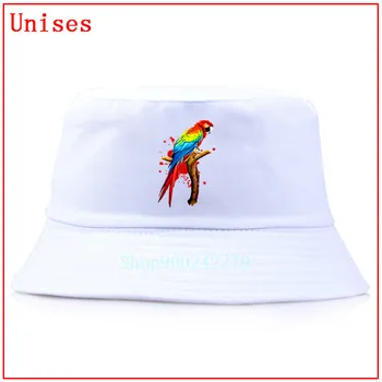 Papūga Pet Macaw Egzotinių Paukščių žvejys skrybėlę hip-hop panama kepurė žvejybos hat vyrų kepurę nuo saulės skrybėlę vyrų berniukas skrybėlę vasarą bžūp moterims