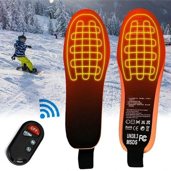 USB Šildomos Batų Vidpadžio Su Nuotolinio Valdymo Unisex Elektros Pėdos Padas Žiemos Campping Žygiai, Slidinėjimas Dviračių Medžioklės Kojų Atšilimas