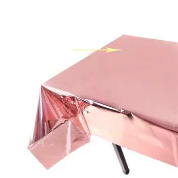 Vienkartiniai staltiesė, vienkartiniai blizgančiais rose aukso folija staltiesė Kalėdų šalis dekoro скатерть на стол #2A30