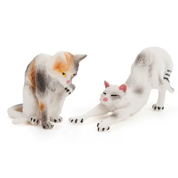 8Box/Set Modeliavimas Kitty Puppy Jauniklį Staigmena Aklas Lauke Lėlės Įvairių Mielas Kelia Kietojo PVC Modelis Žaislų Parduotuvę, Skirta