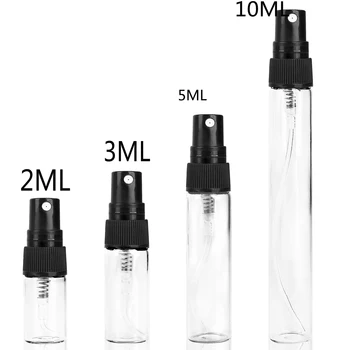 Nešiojamų mini 2-10ml inhaliatoriaus siurblys stiklo purškimo užpildyti kvepalai purškimo tuščias butelis 5 vnt