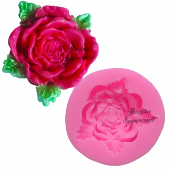 Yueyue Sugarcraft Rožių Gėlių silikono formos minkštas pelėsių tortas dekoravimo priemonės šokolado confeitaria pelėsių kepimo priedai