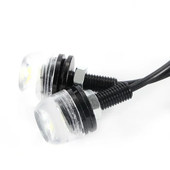 2vnt 12V Baltas LED License Plate Varžtą Optikos Šviesos Lempos Eagle Eye Lengvųjų Automobilių Stilius Atsarginės Atbulinės eigos Parkavimo Signalas Žibintų