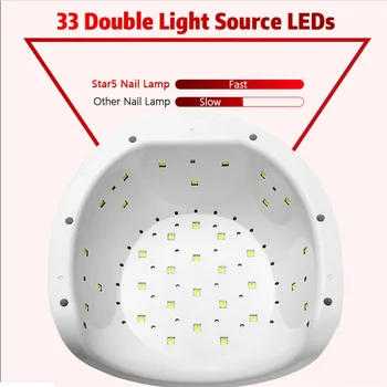 Star5 48W UV LED Lempos, Nagų Džiovintuvas Fototerapijos Mašina Greitai Gydant Visi Geliai